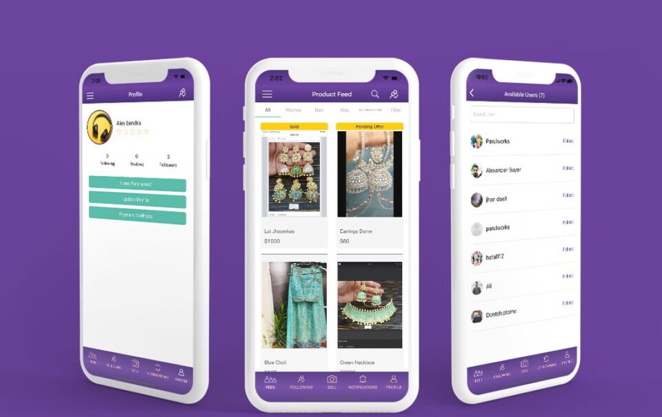 Stylhawk App Different page on Mobiles screen