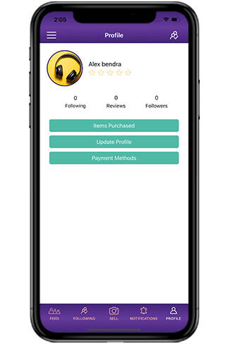 Stylhawk App profile page on Mobile screen
