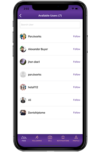 Stylhawk App FEED page on Mobile screen